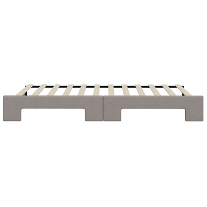 Slaapbank Stof 100 x 200 cm Taupe met onderschuifbed
