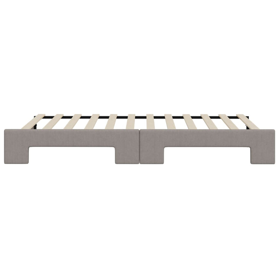 Slaapbank Stof 100 x 200 cm Taupe met onderschuifbed