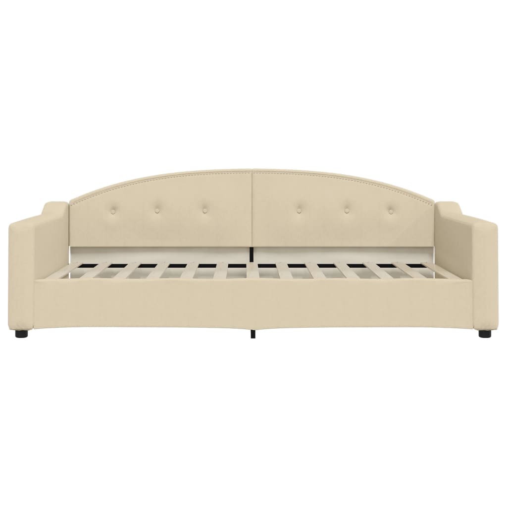 Slaapbank Stof Kleurig 100 x 200 cm Crème met onderschuifbed
