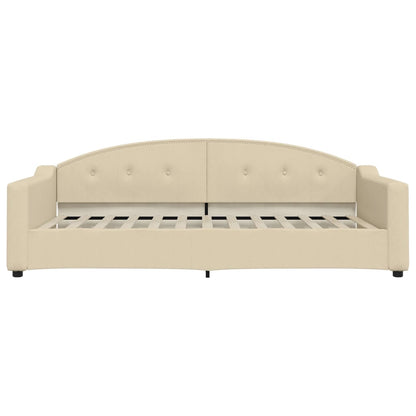Slaapbank Stof Kleurig 100 x 200 cm Crème met onderschuifbed