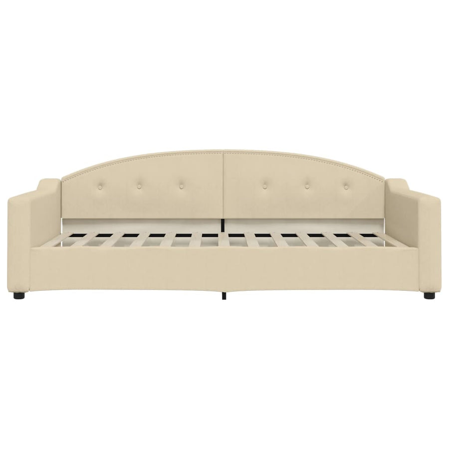 Slaapbank Stof Kleurig 100 x 200 cm Crème met onderschuifbed