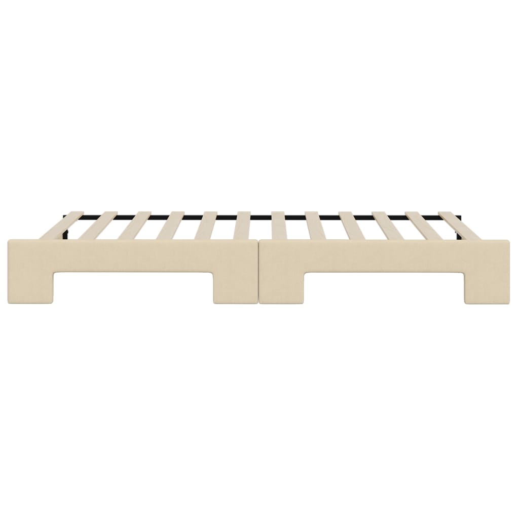 Slaapbank Stof Kleurig 100 x 200 cm Crème met onderschuifbed
