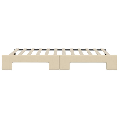Slaapbank Stof Kleurig 100 x 200 cm Crème met onderschuifbed