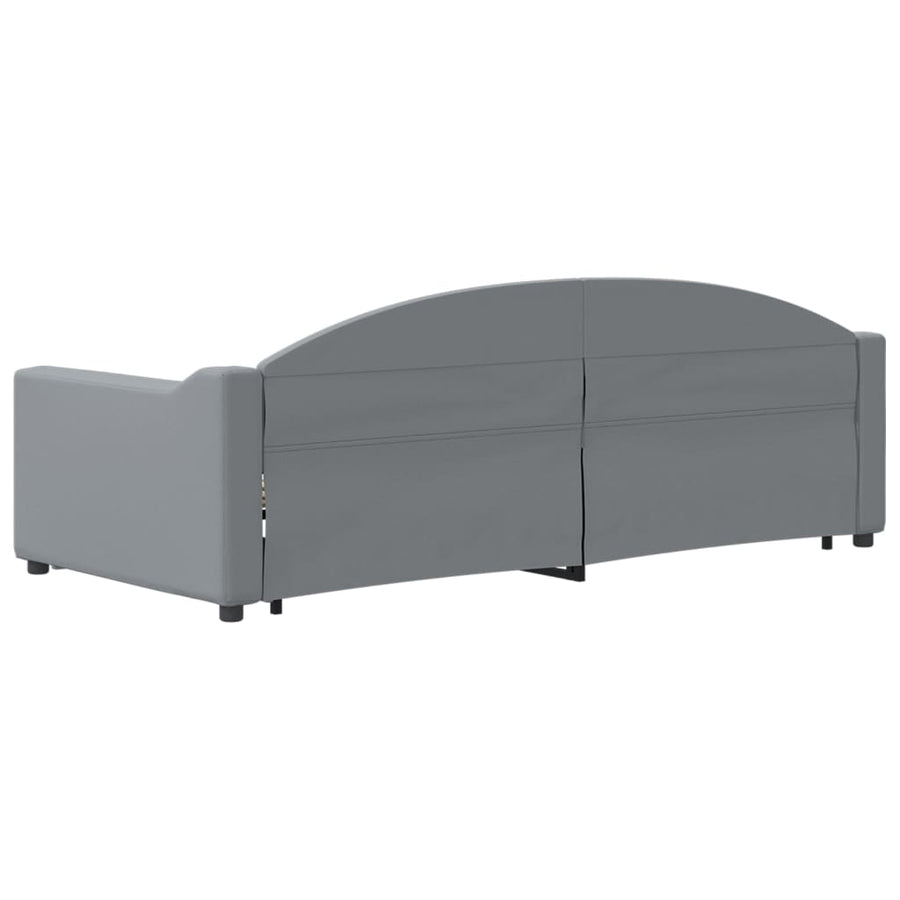 Slaapbank Stof 90 x 190 cm Lichtgrijs met onderschuifbed