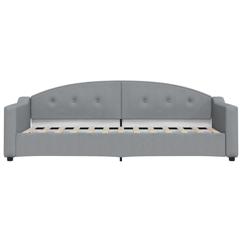 Slaapbank Stof 90 x 190 cm Lichtgrijs met onderschuifbed