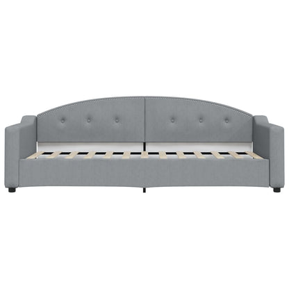 Slaapbank Stof 90 x 190 cm Lichtgrijs met onderschuifbed