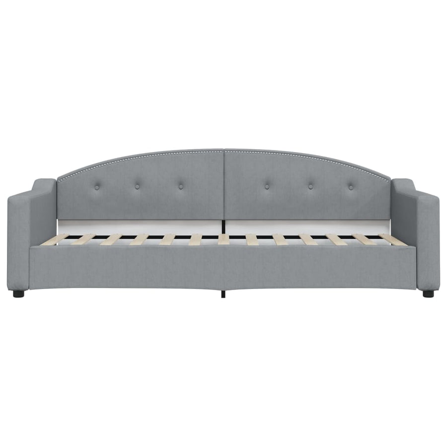 Slaapbank Stof 90 x 190 cm Lichtgrijs met onderschuifbed