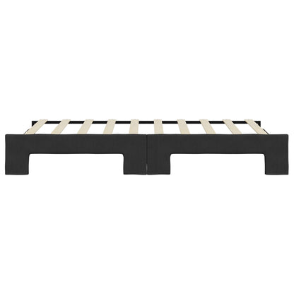 Slaapbank Stof 90 x 190 cm Zwart met onderschuifbed