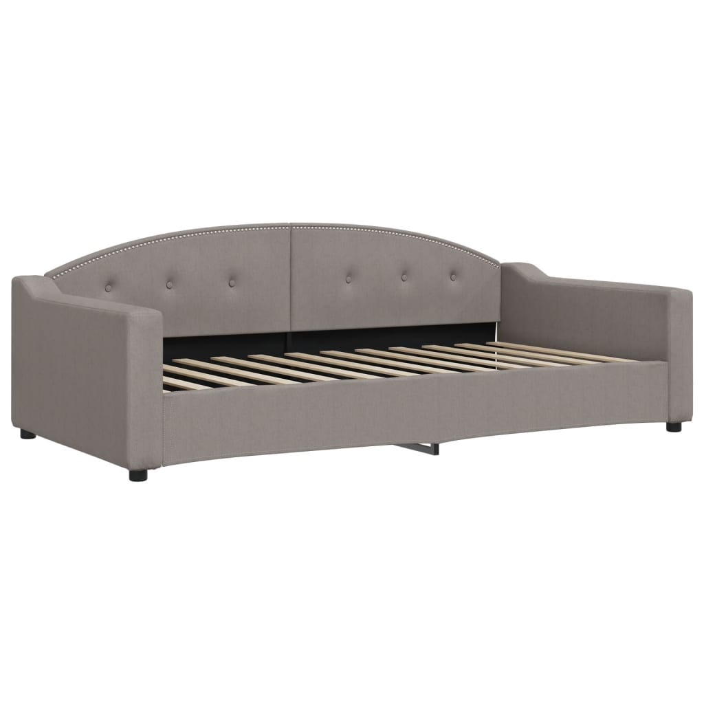 Slaapbank Sen Stof 100 x 200 cm Taupe met onderschuifbed en matras