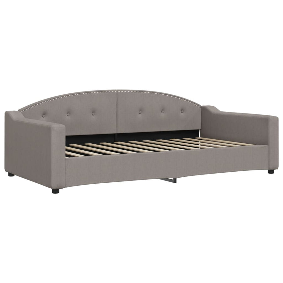 Slaapbank Sen Stof 100 x 200 cm Taupe met onderschuifbed en matras