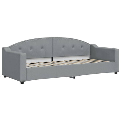 Slaapbank S Stof 80 x 200 cm Lichtgrijs met onderschuifbed en lade