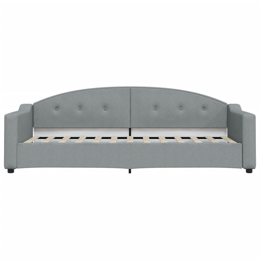 Slaapbank S Stof 80 x 200 cm Lichtgrijs met onderschuifbed en lade