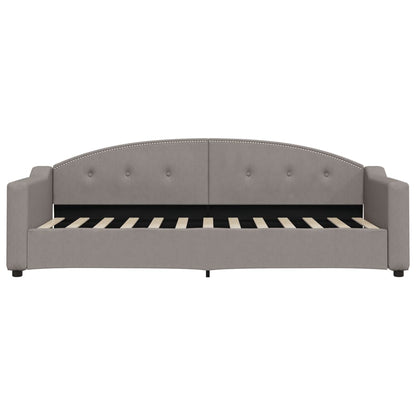 Slaapbank S Stof 80 x 200 cm Taupe met onderschuifbed en lade
