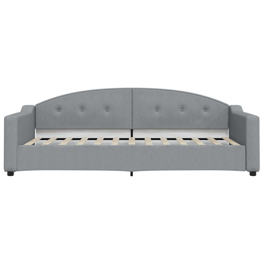 Slaapbank S Stof 90 x 200 cm Lichtgrijs met onderschuifbed en lade