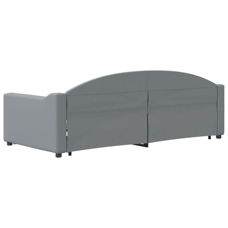 Slaapbank S Stof 90 x 190 cm Lichtgrijs met onderschuifbed en lade