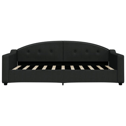 Slaapbank S Stof 90 x 190 cm Zwart met onderschuifbed en lade