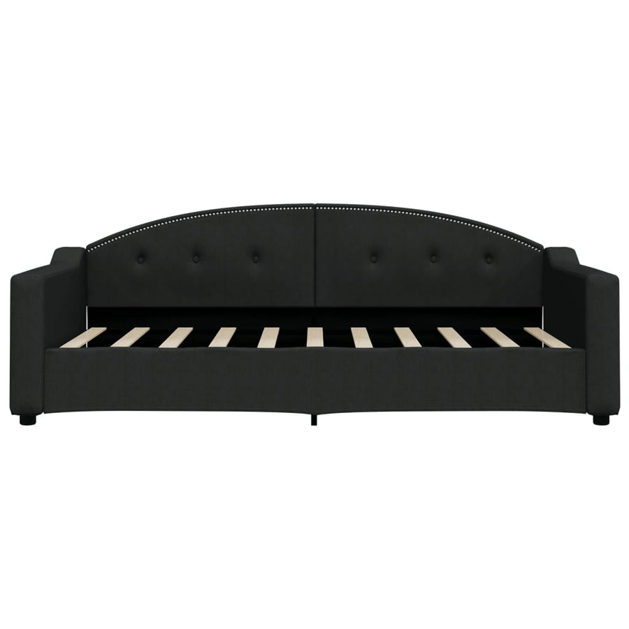 Slaapbank S Stof 90 x 190 cm Zwart met onderschuifbed en lade