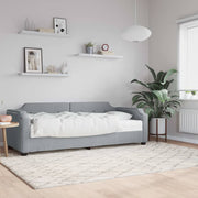 Slaapbank met matras 80x200 cm lichtgrijs