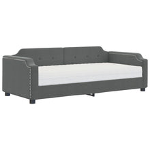 Slaapbank Stof 80 x 200 cm Donkergrijs met matras