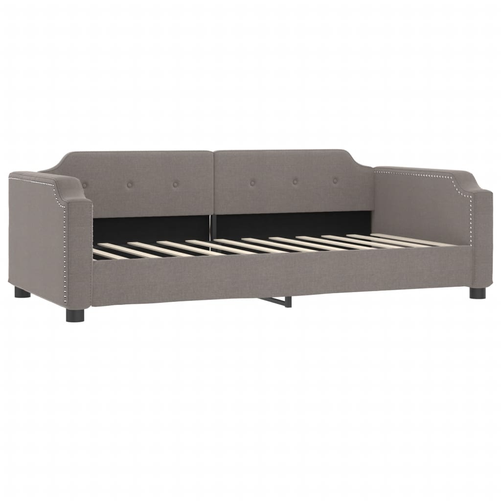 Slaapbank Stof 80 x 200 cm Taupe met matras