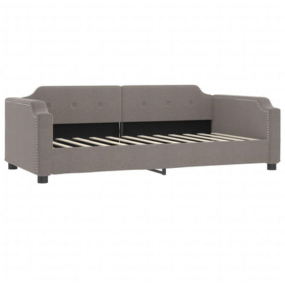 Slaapbank Stof 80 x 200 cm Taupe met matras