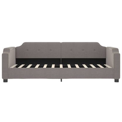 Slaapbank Stof 80 x 200 cm Taupe met matras