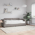 Slaapbank Stof 80 x 200 cm Taupe met matras