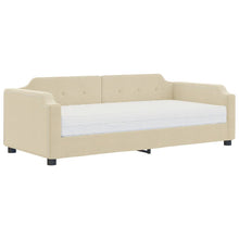 Slaapbank Stof Kleurig 80 x 200 cm Crème met matras