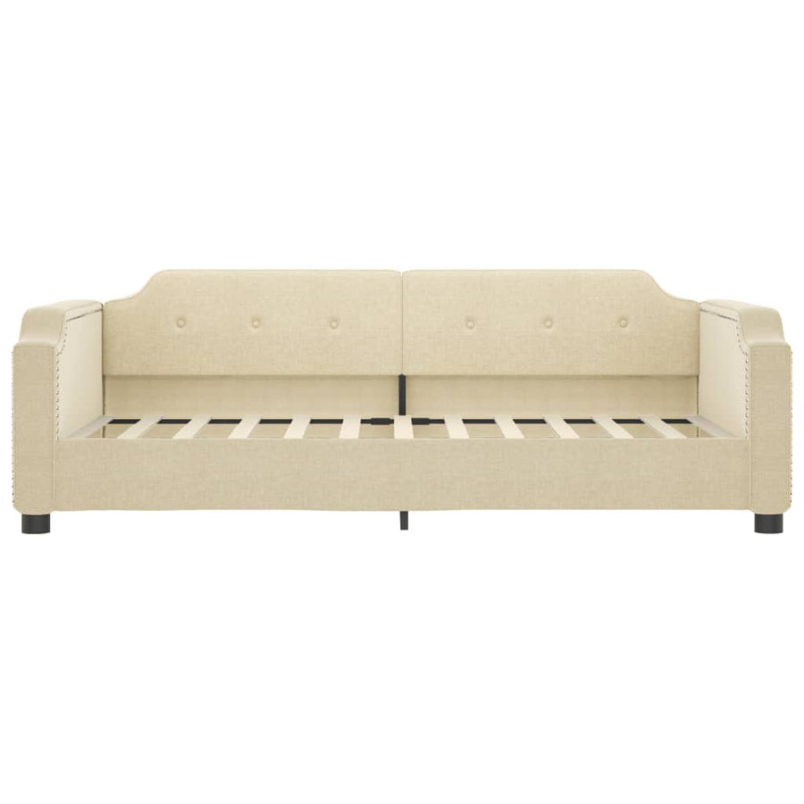 Slaapbank Stof Kleurig 80 x 200 cm Crème met matras