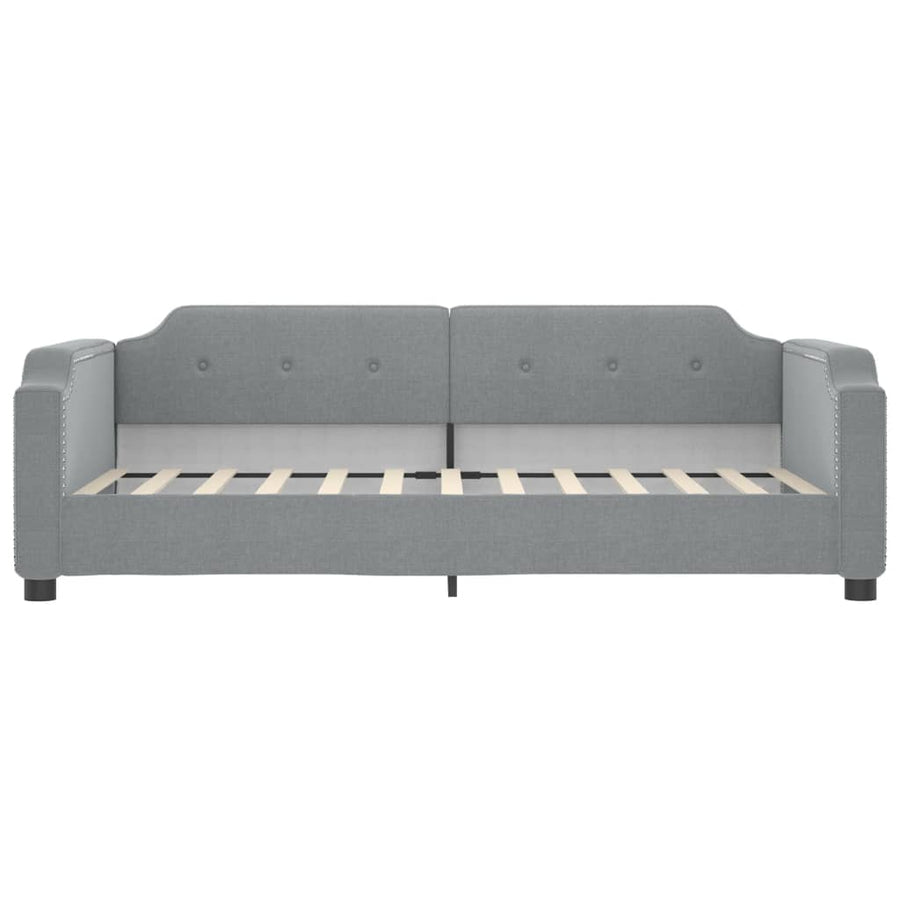 Slaapbank Stof 90 x 200 cm Lichtgrijs met matras