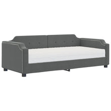 Slaapbank Stof 90 x 200 cm Donkergrijs met matras
