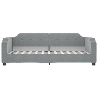 Slaapbank Stof 100 x 200 cm Lichtgrijs met matras