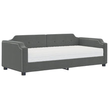 Slaapbank Stof 100 x 200 cm Donkergrijs met matras