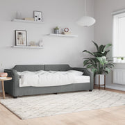 Slaapbank 100x200 cm stof donkergrijs