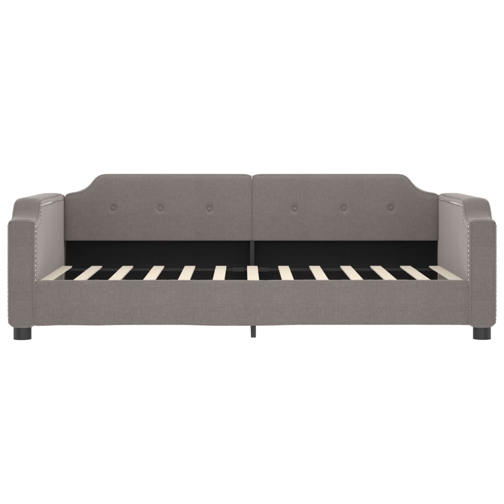 Slaapbank Stof 100 x 200 cm Taupe met matras