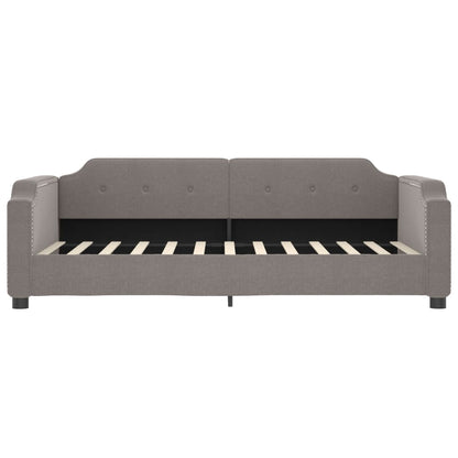 Slaapbank Stof 100 x 200 cm Taupe met matras