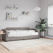 Slaapbank met matras 100x200 cm taupe