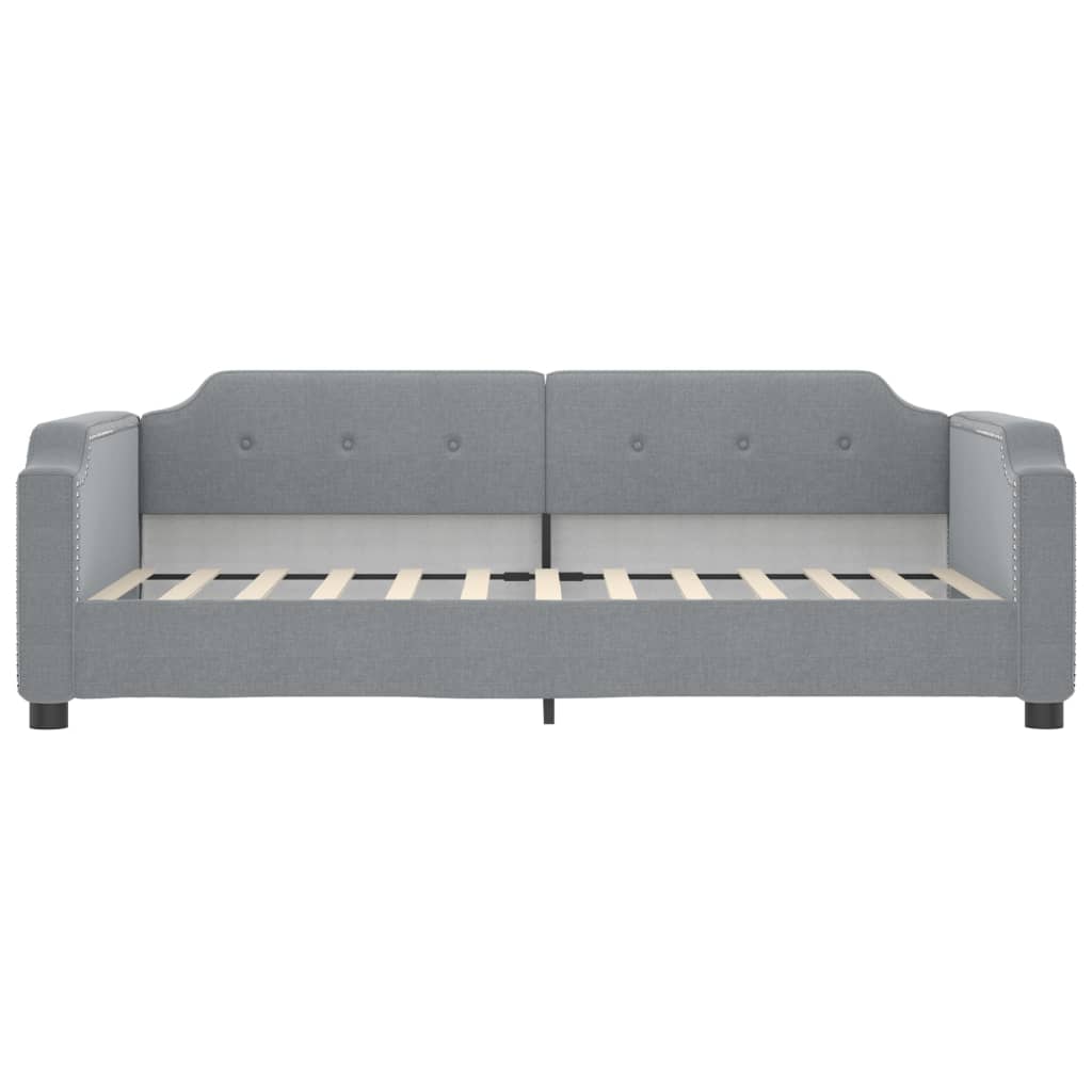 Slaapbank met matras 90x190 cm stof lichtgrijs