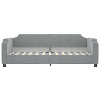 Slaapbank Stof 80 x 200 cm Lichtgrijs met onderschuifbed