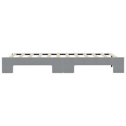 Slaapbank Stof 80 x 200 cm Lichtgrijs met onderschuifbed