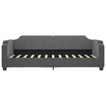 Slaapbank Stof Donkergrijs 80 x 200 cm met onderschuifbed