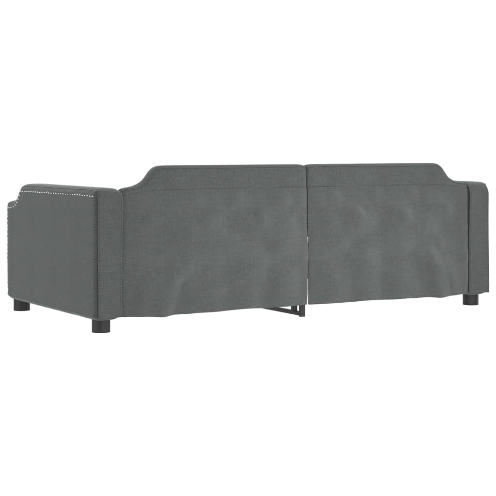Slaapbank Stof Donkergrijs 80 x 200 cm met onderschuifbed