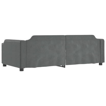 Slaapbank Stof Donkergrijs 80 x 200 cm met onderschuifbed