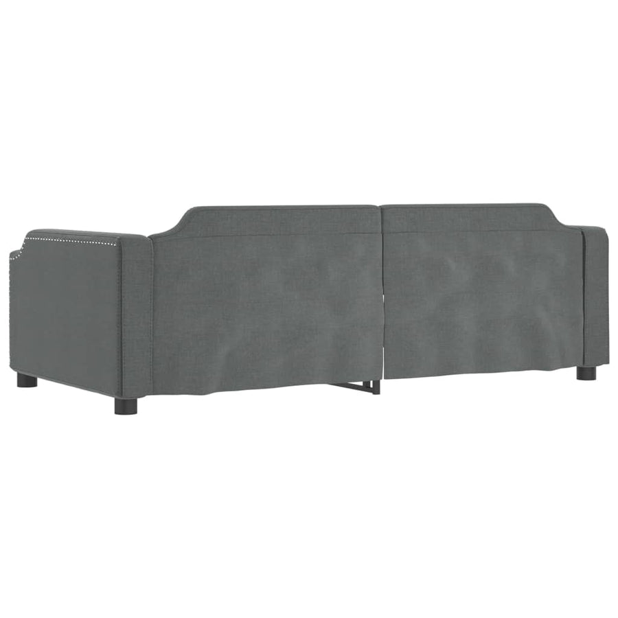 Slaapbank Stof Donkergrijs 80 x 200 cm met onderschuifbed