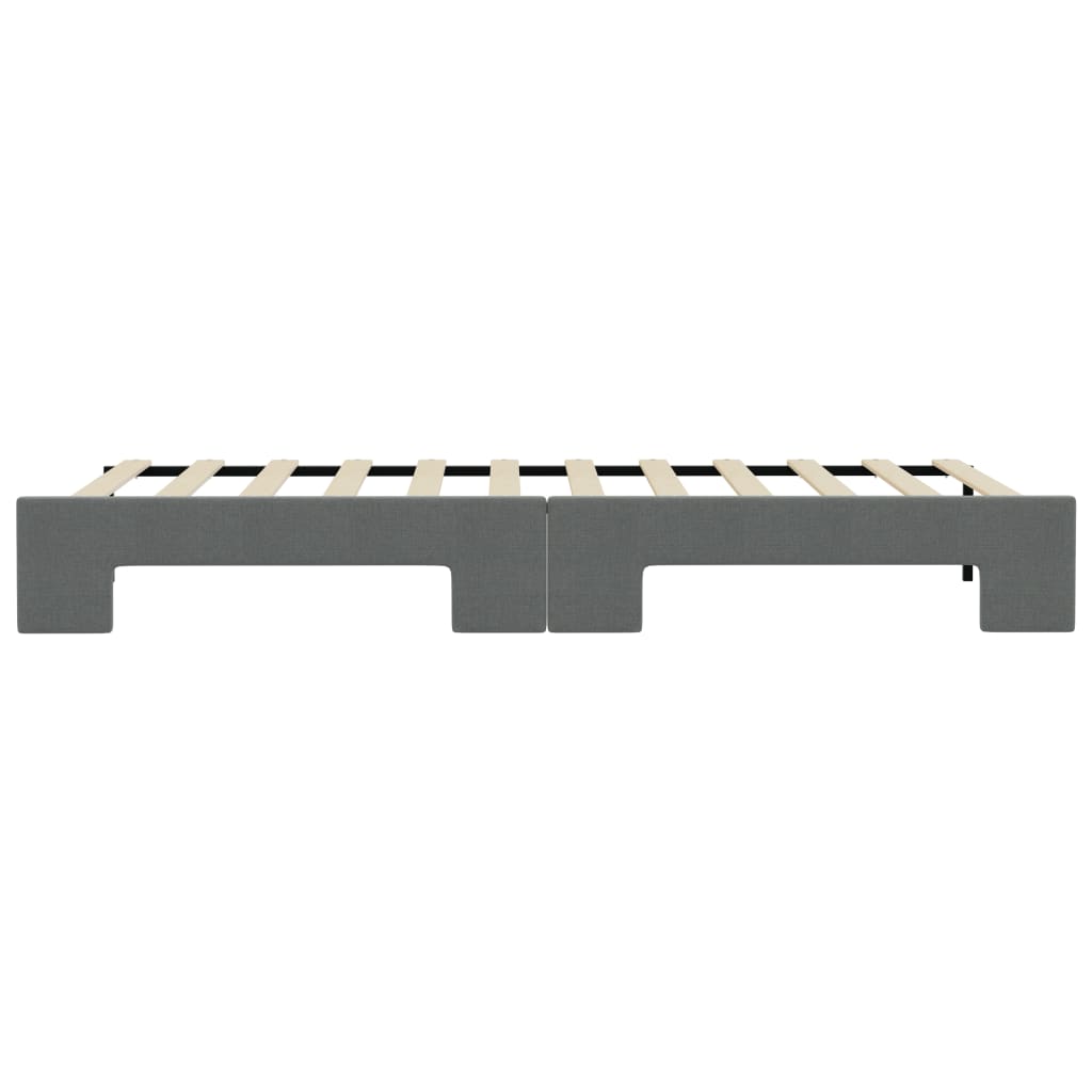 Slaapbank Stof Donkergrijs 80 x 200 cm met onderschuifbed