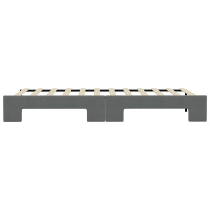 Slaapbank Stof Donkergrijs 80 x 200 cm met onderschuifbed