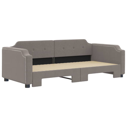 Slaapbank Stof Taupe 80 x 200 cm met onderschuifbed