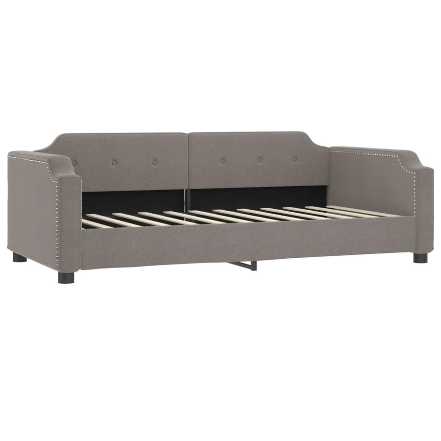 Slaapbank Stof Taupe 80 x 200 cm met onderschuifbed