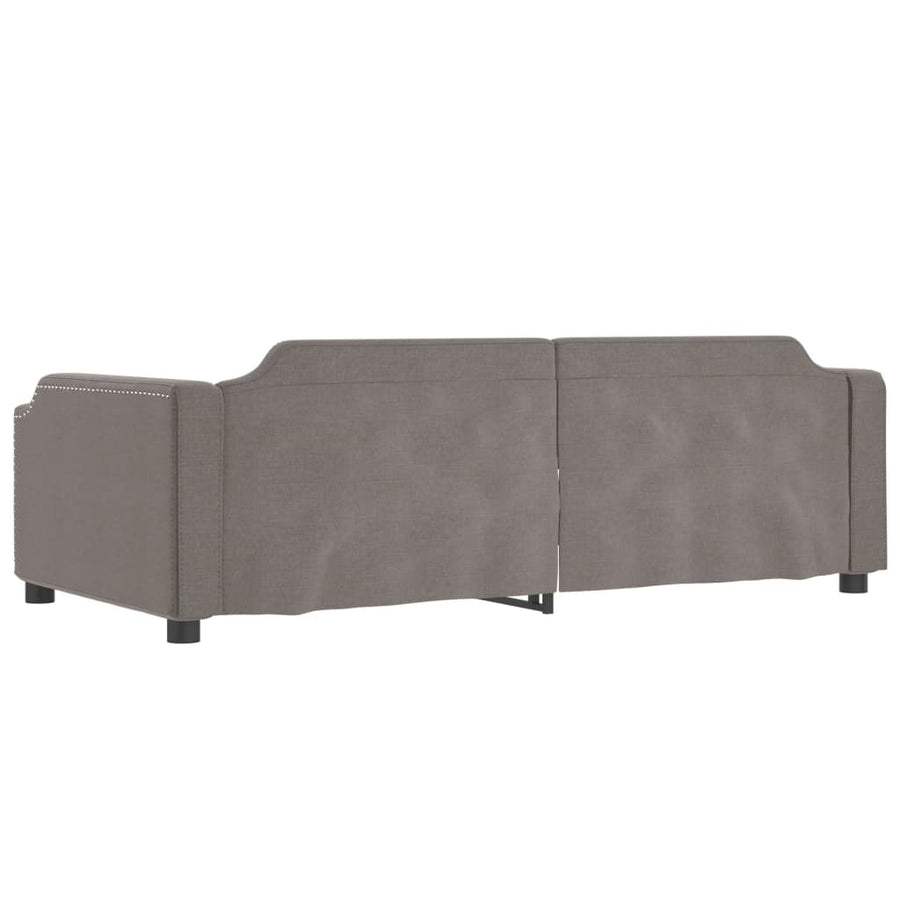 Slaapbank Stof Taupe 80 x 200 cm met onderschuifbed