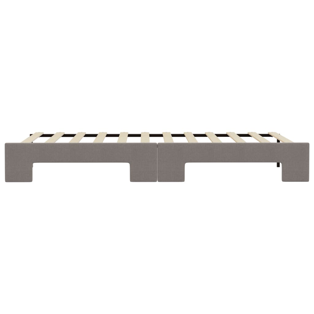 Slaapbank Stof Taupe 80 x 200 cm met onderschuifbed